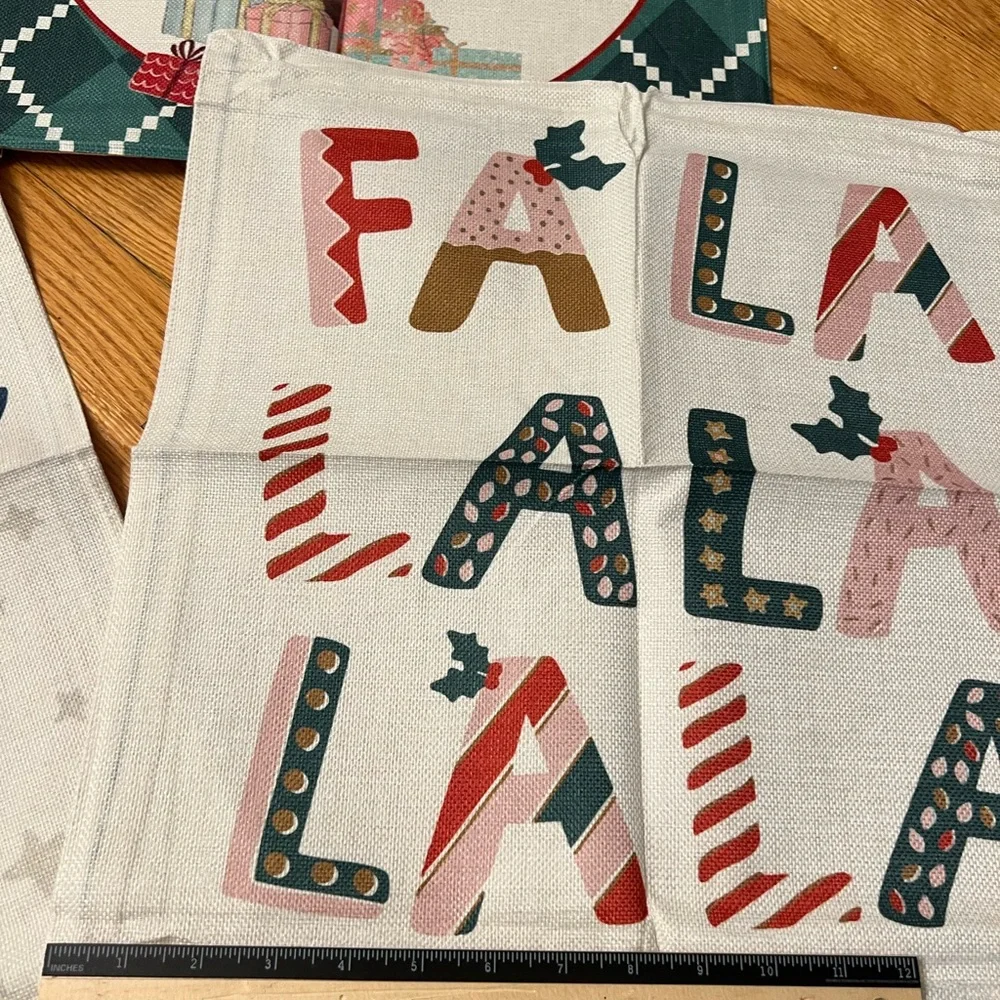 4 Festive Holiday pillow covers Set